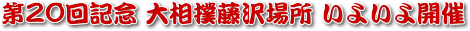 第20回記念　大相撲藤沢場所　いよいよ開催